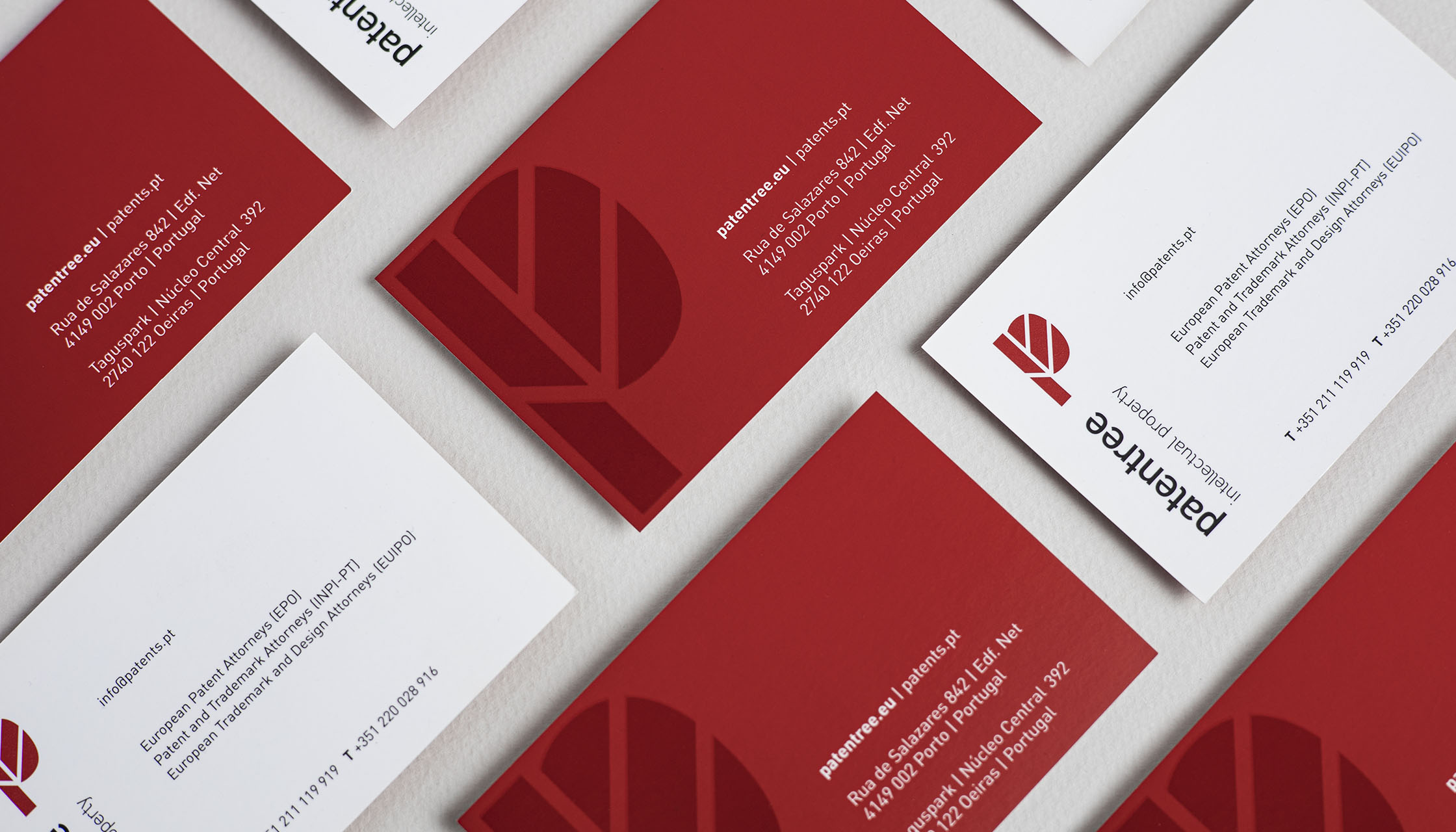 business-card-logo-design-simple-minimalistic-leaf-leaves-tree-lettering-letter-alphabet-P-red