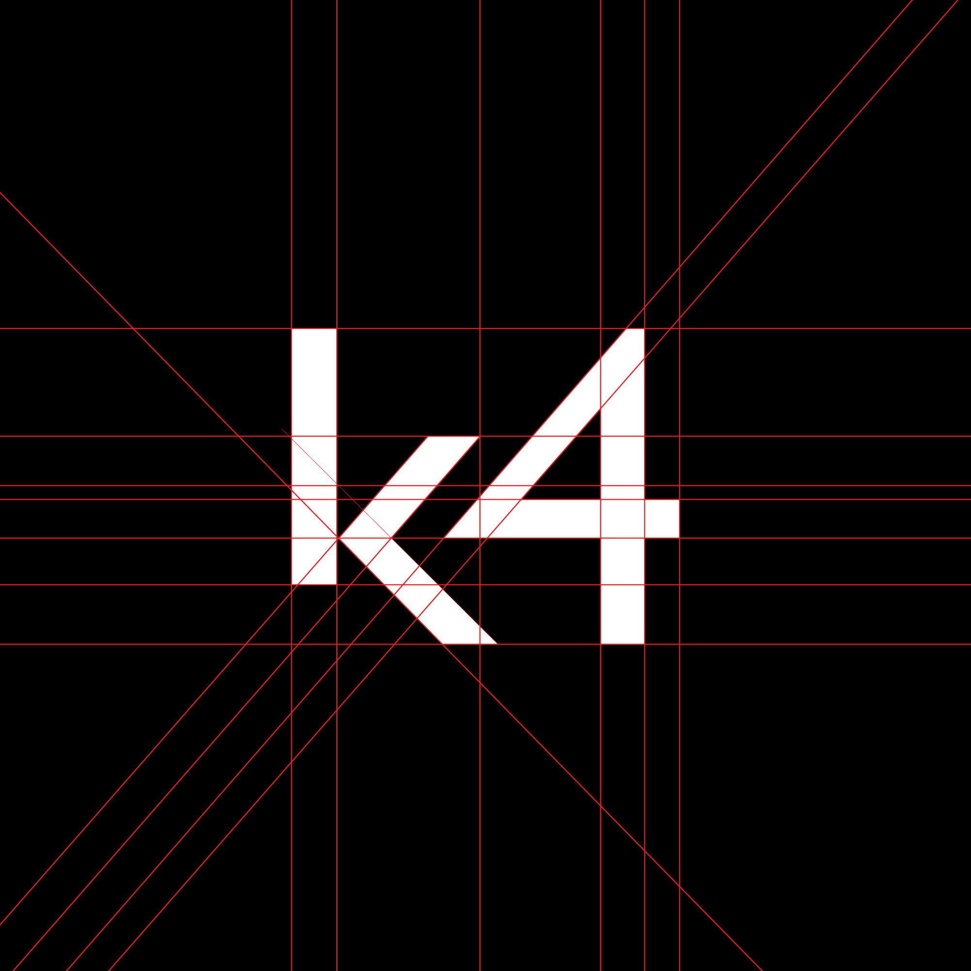 logo-design- black-white-minimalist-letter-number-grid