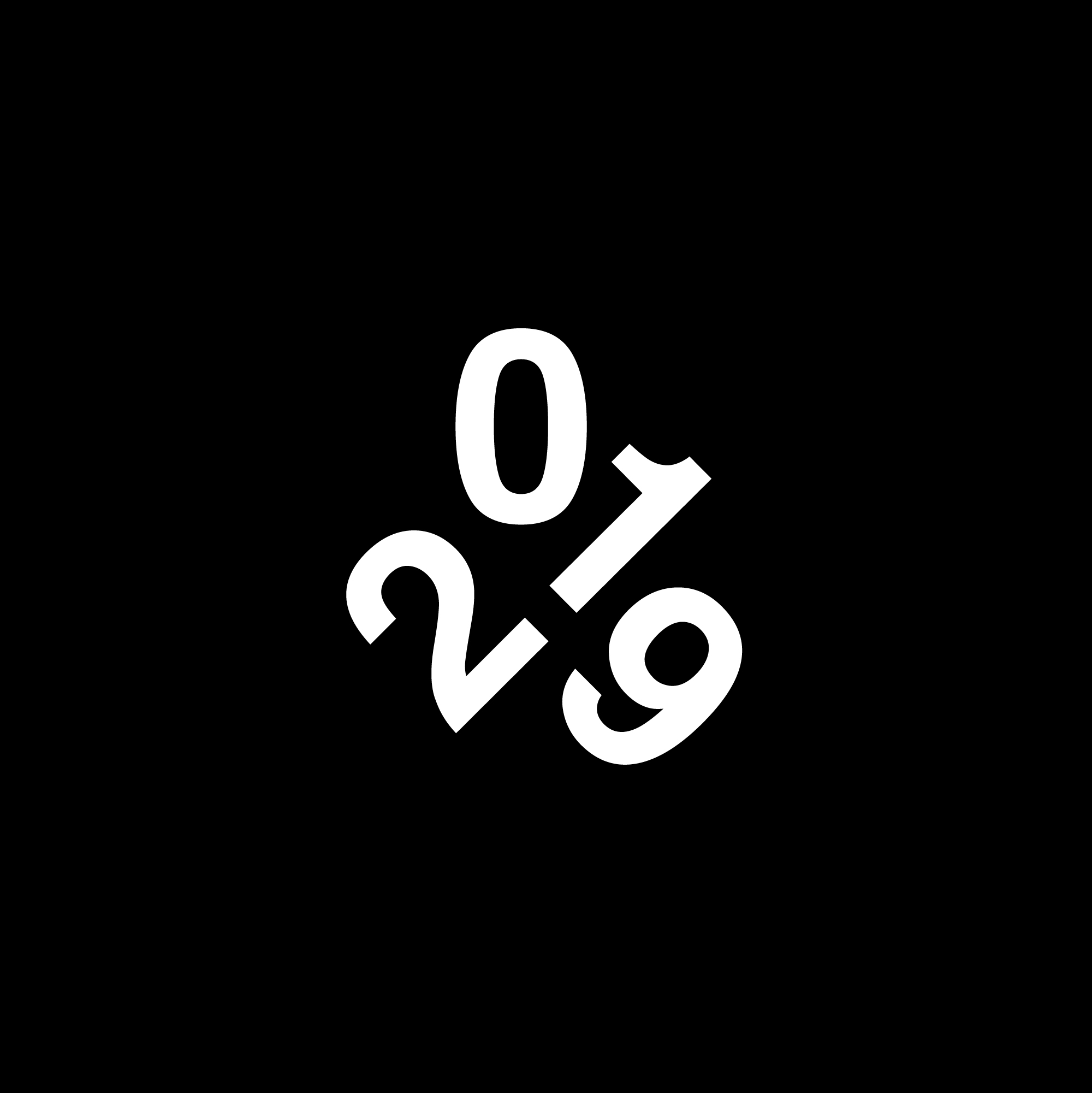 logo-design- black-white-minimalist-number-letter-funky-fun