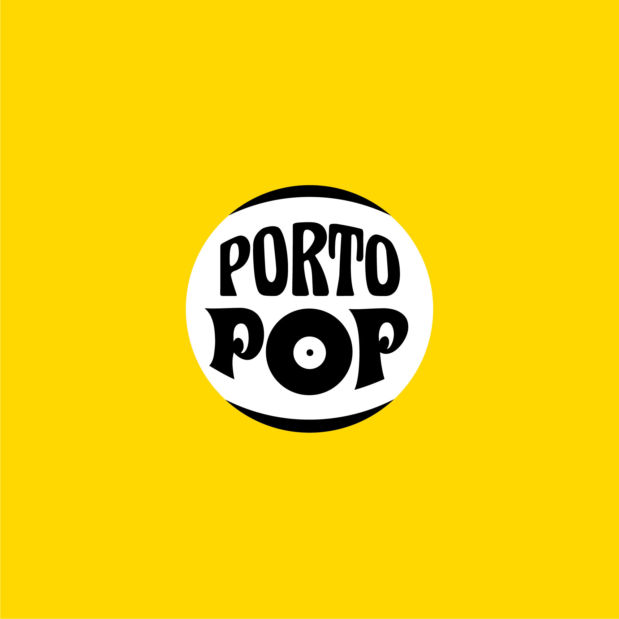 logo-design- black-white-minimalist-letter-pop-popart-porto-pop-funky-yellow