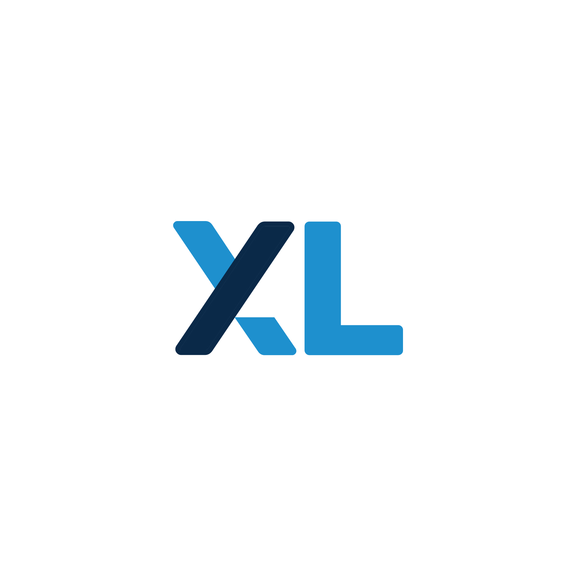 logo-design- black-white-minimalist-letter-shape-XL-alphabet-merge-blue