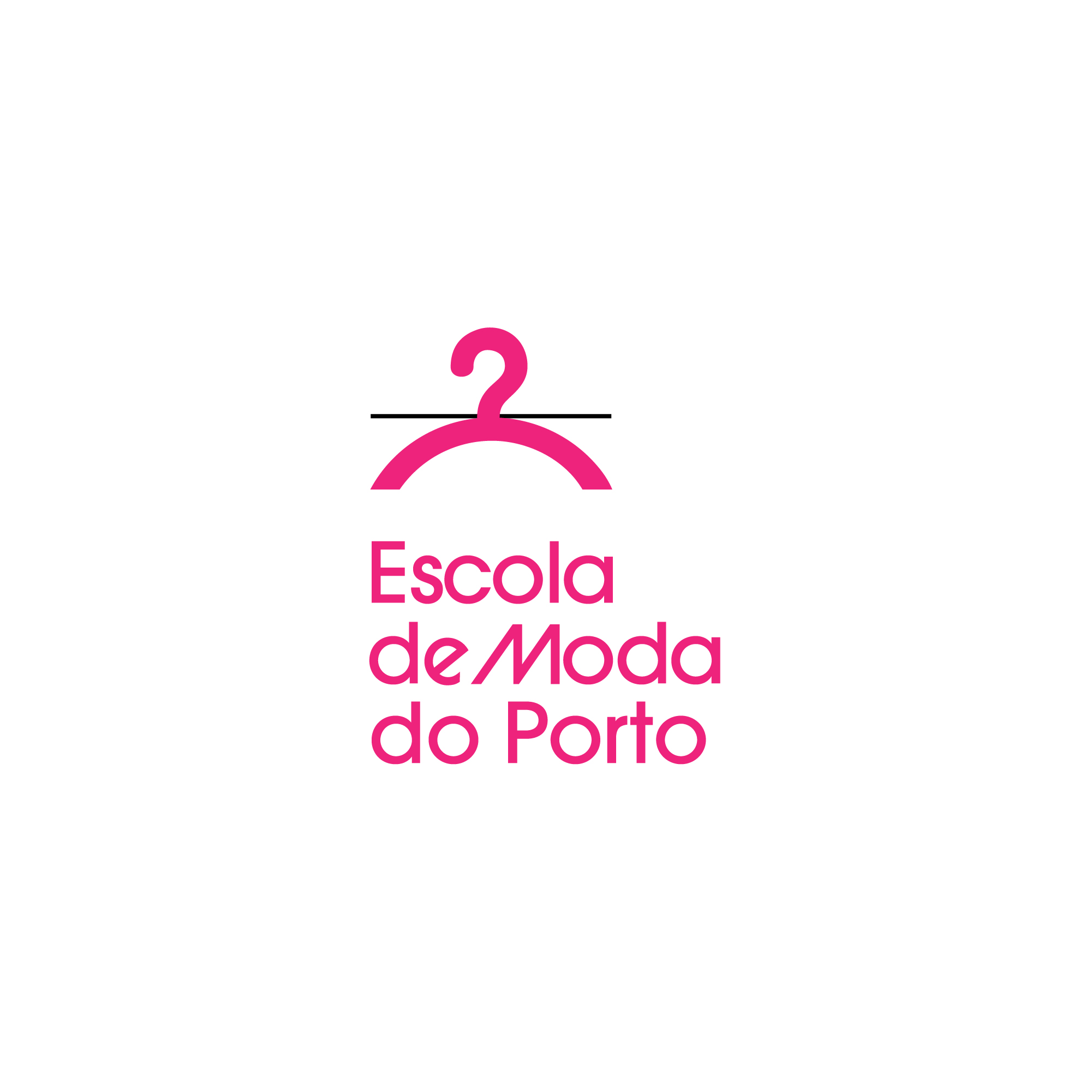 logo-design-black-white-minimalist-clothing-hanger-pink-fashion