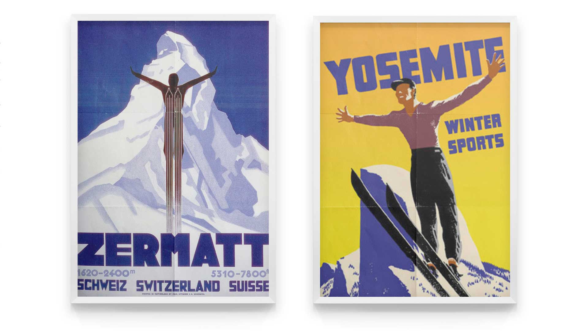 Vintage Winter Sports Posters