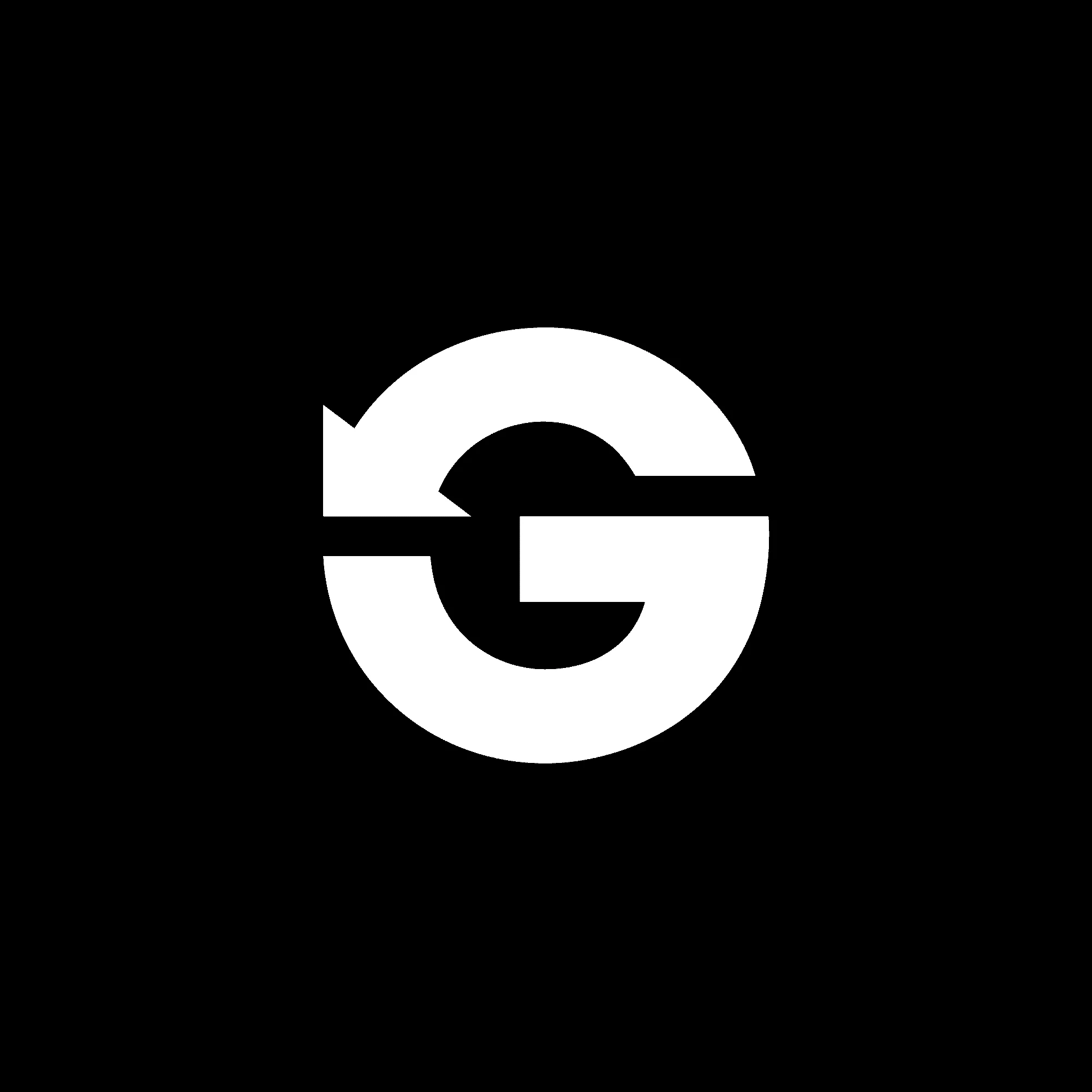 Branding logo design "G" with an arrow