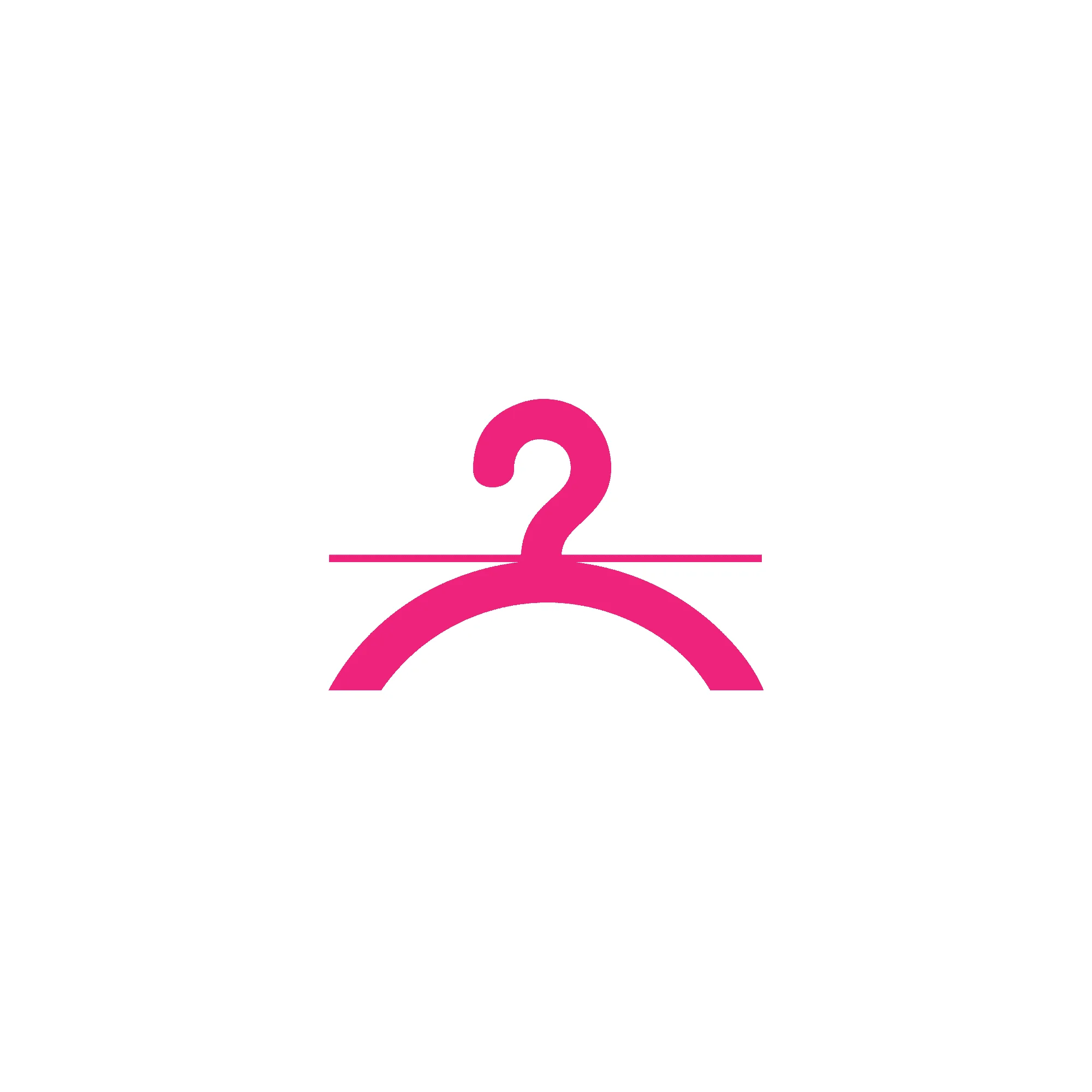 Branding logo design bright pink clothing hanger