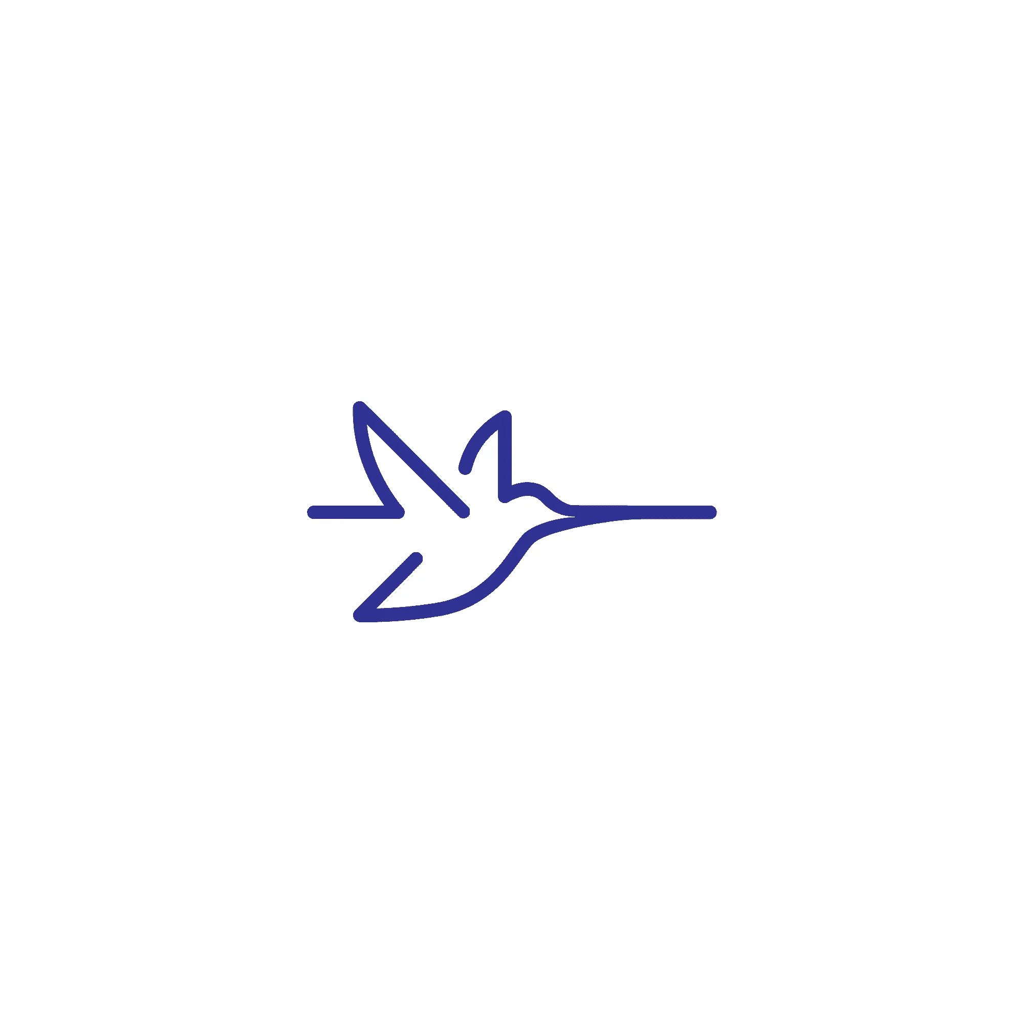 Logo design hummingbird, dark blue