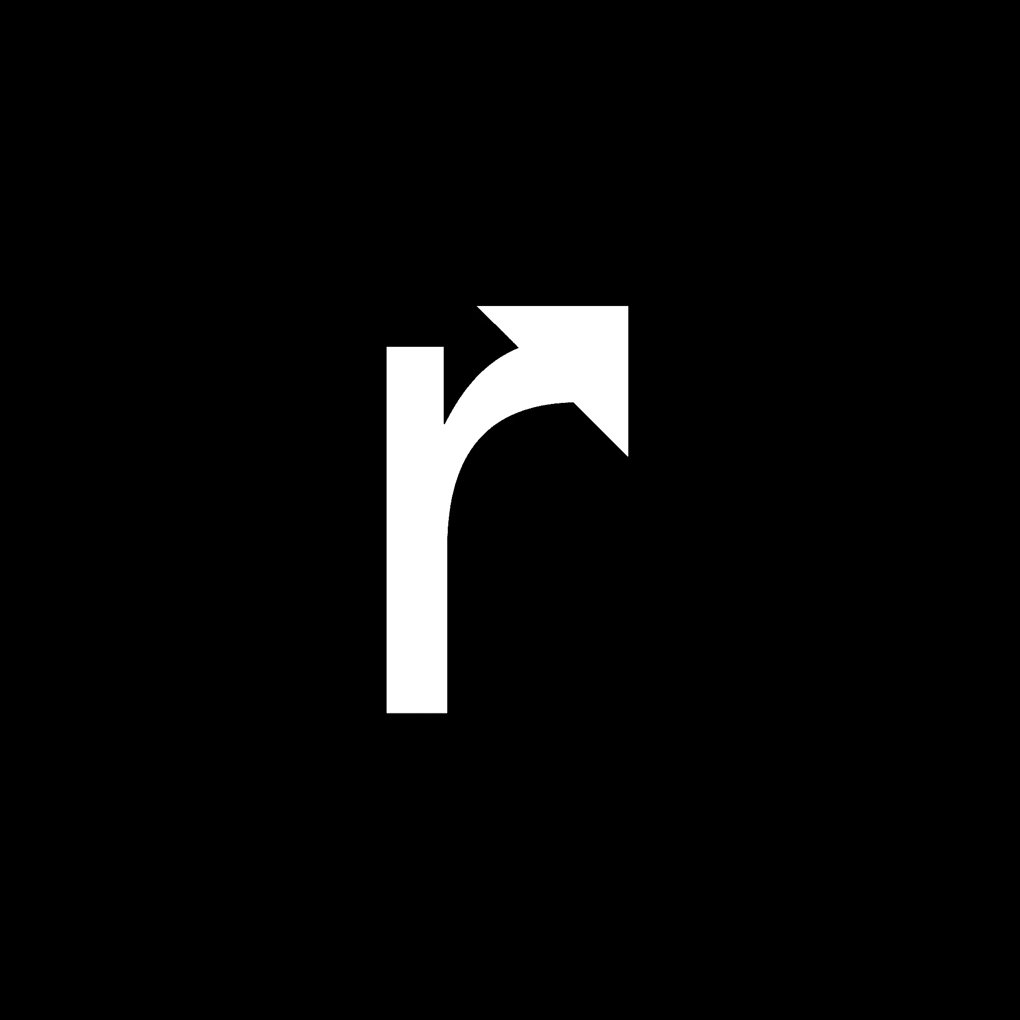 branding logo design "R" in the shape of an arrow