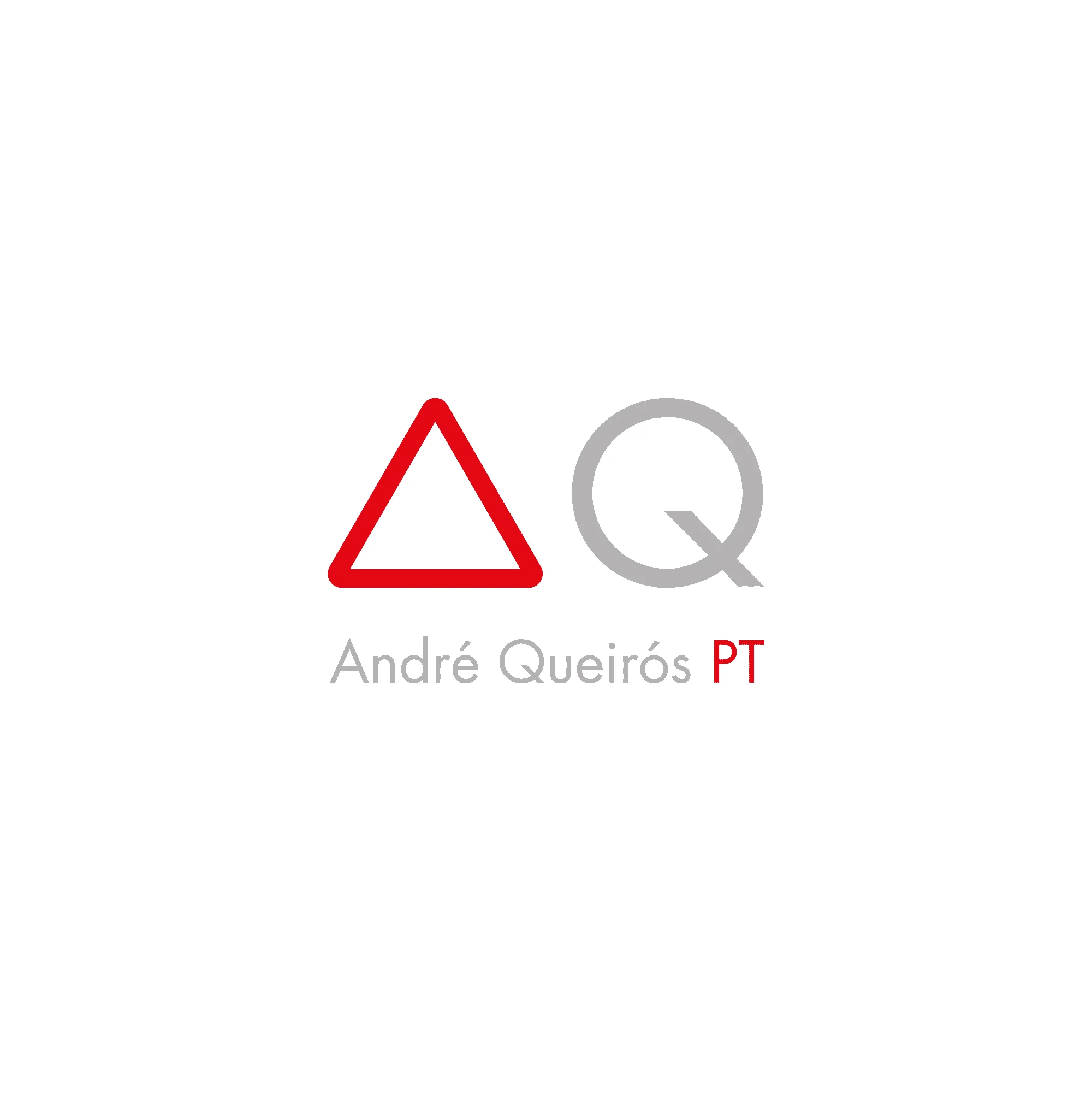 Branding logo design, triangle and letter "Q"