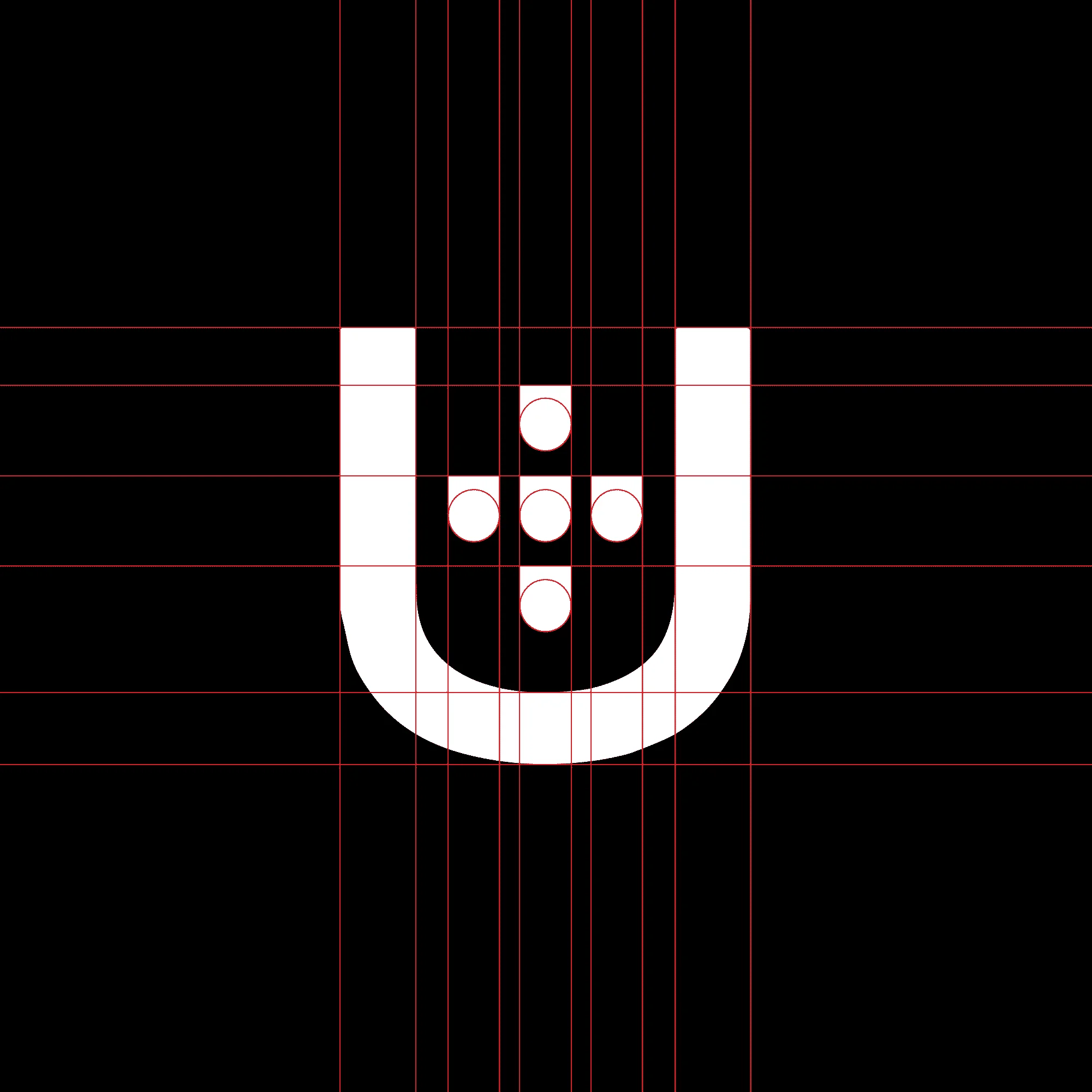 Branding logo design shield, grid