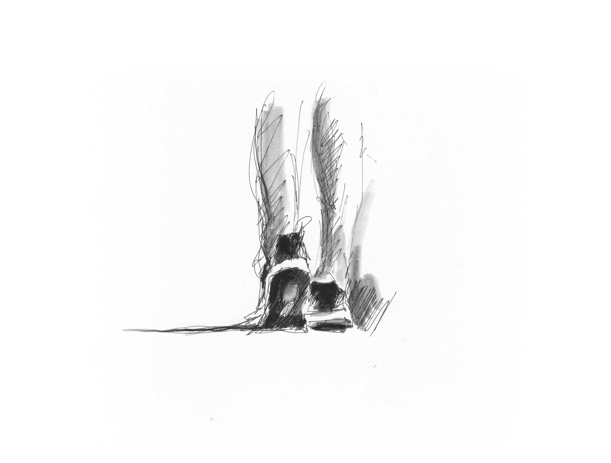 Desenho de pernas a caminhar.